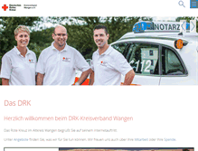 Tablet Screenshot of drk-kv-wangen.de
